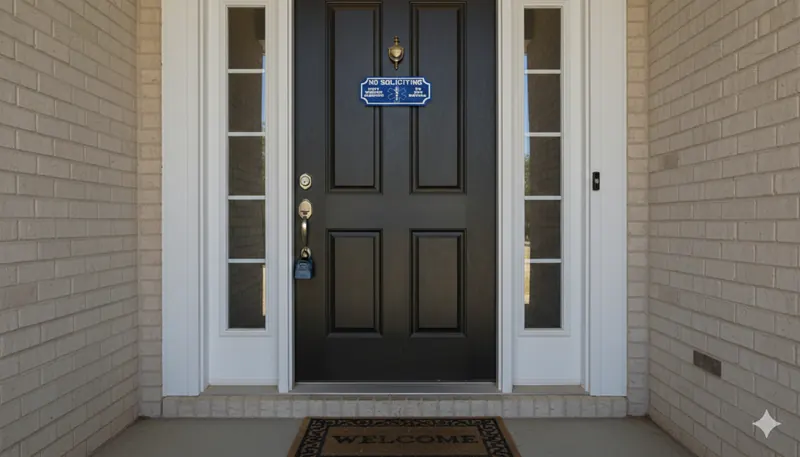No Soliciting Sign - Functional outdoor signage
